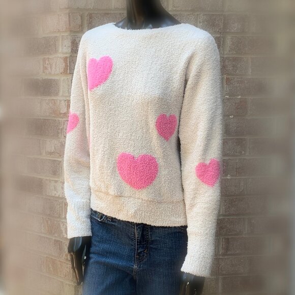 Jessica Simpson Fuzzy Dolman Sleeve Sweater Sz S - Picture 5 of 14